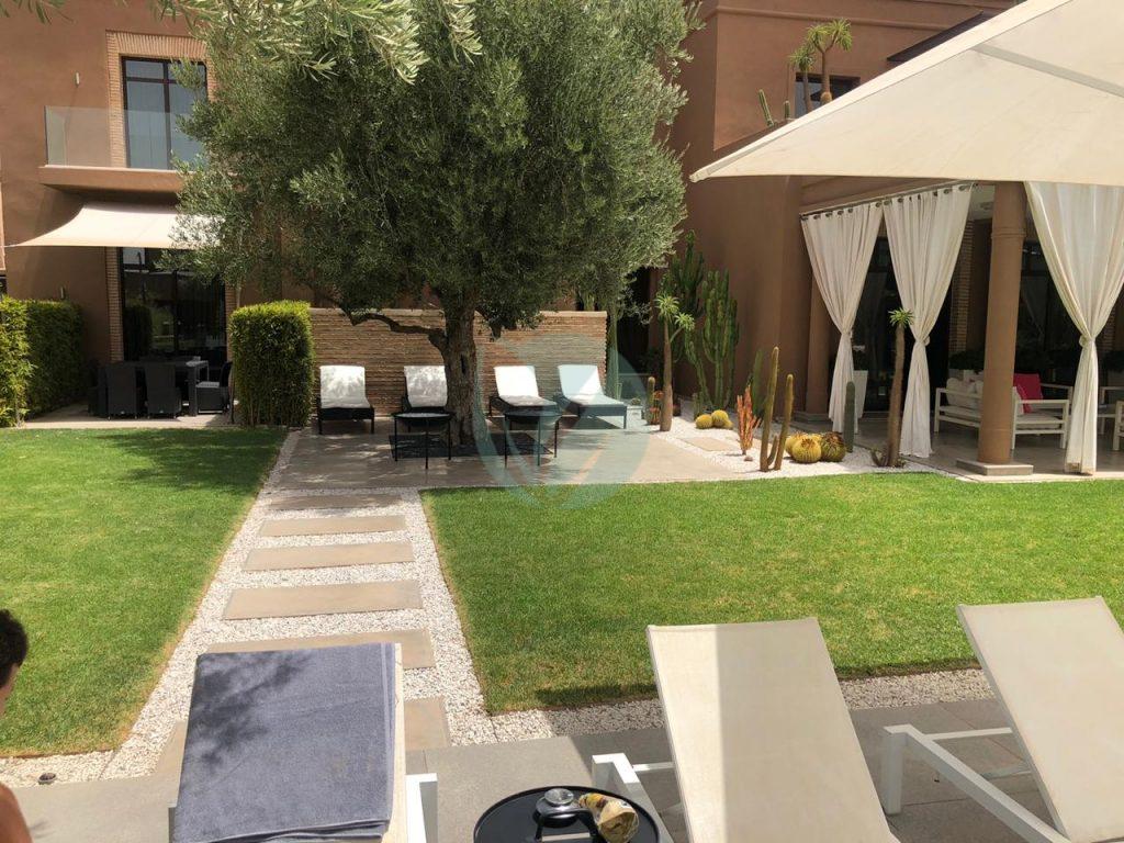 Aménagement paysager d'une villa à Samanah Marrakech