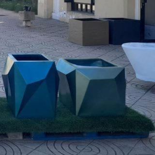 Jardiniere cubique geometrique polygonale moderne maroc