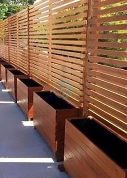 jardiniere bois avec separation