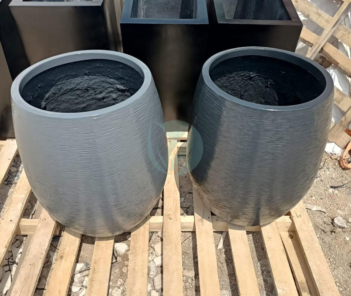 pot a rayures cylindre