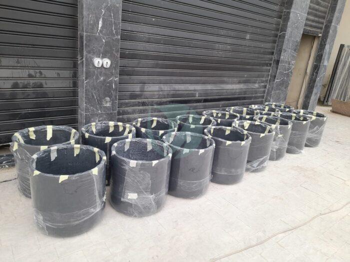 livraison vente pot cylindrique polystone